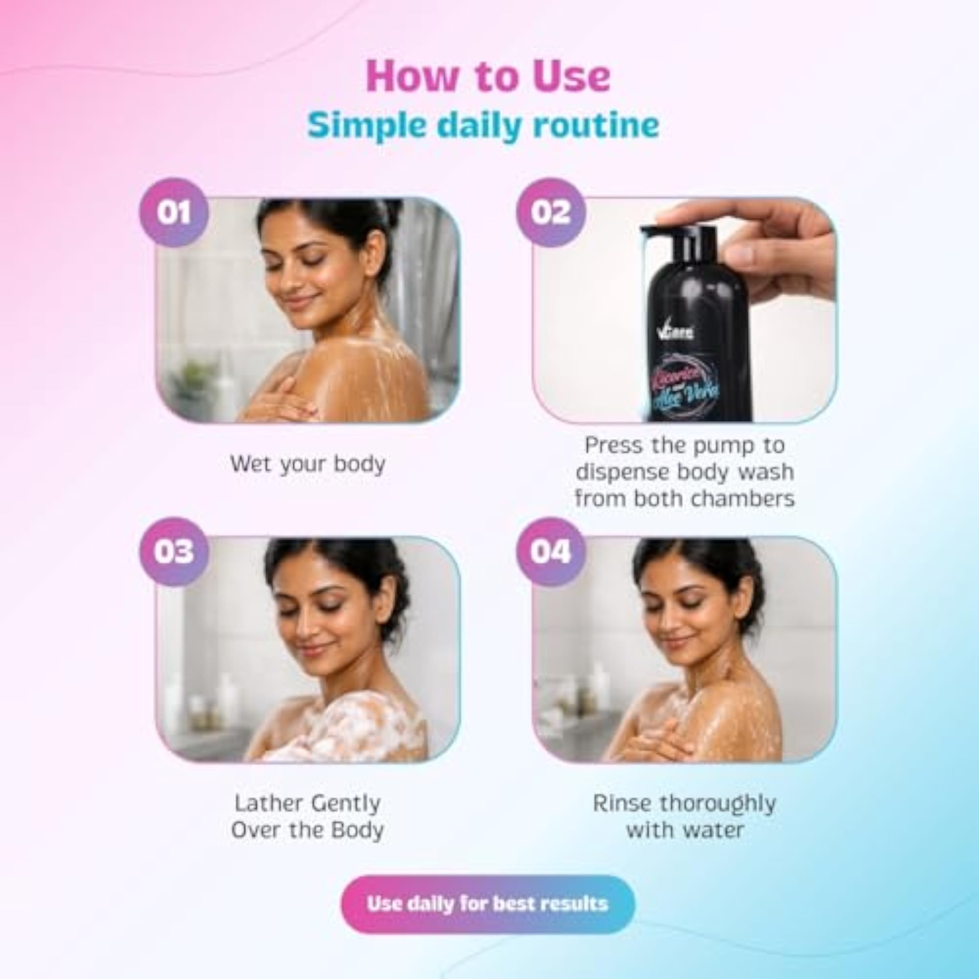 Dual Action Body Wash, Brightening & Hydrating
