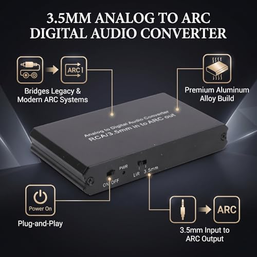 Convertidor de audio analógico a digital para audio ARC sin cortes 3