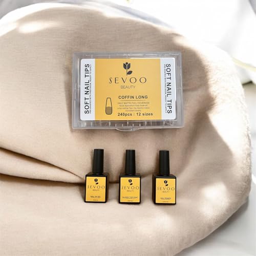 Kit pose américaine sans TPO capsules coffin long gel tip manucure