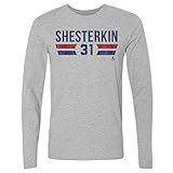 500 LEVEL Igor Shesterkin Long Sleeve Tee (Long Sleeve, X-Large, Heather Gray) - Igor Shesterkin New York Font
