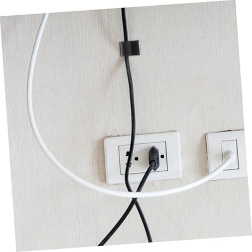 Clips autoadhesivos para cables de gestión de red organizador de cables de plástico en paredes 5