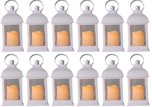 10" Vintage Rustic Decorative Electric Candle Lantern Lamp With Led Candle Light For Indoor And Outdoor Decor, Battery Powered Candles Great For Wedding Centerpieces, Garden And Home (12, Style 1) #TOP12