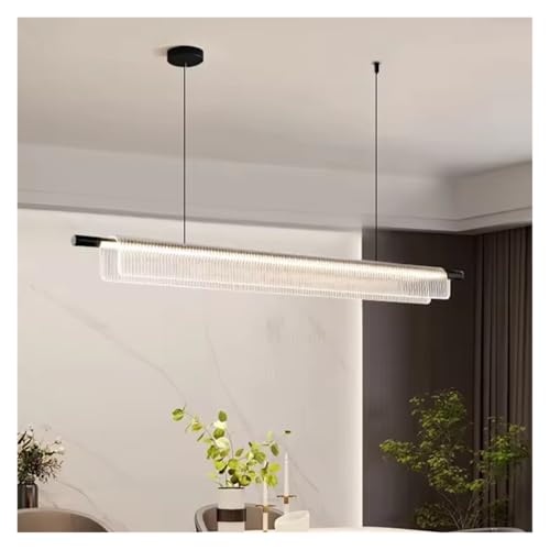 Lampe suspendue design moderne bureau restaurant salon LED acrylique 1m