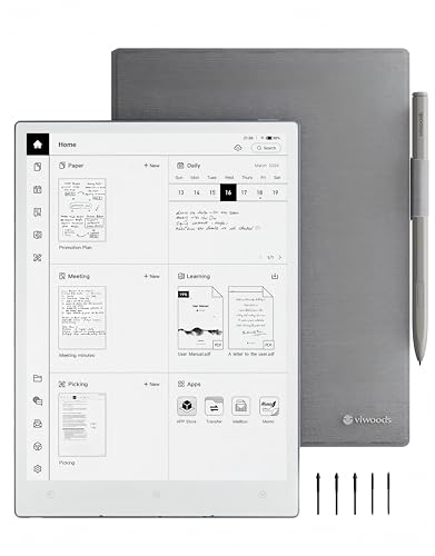 VIWOODS Upgraded Bundle with AiPaper, Stylus Pro and 5 Nibs, Carta 1300 AI E Ink Tablet, 10.65''...