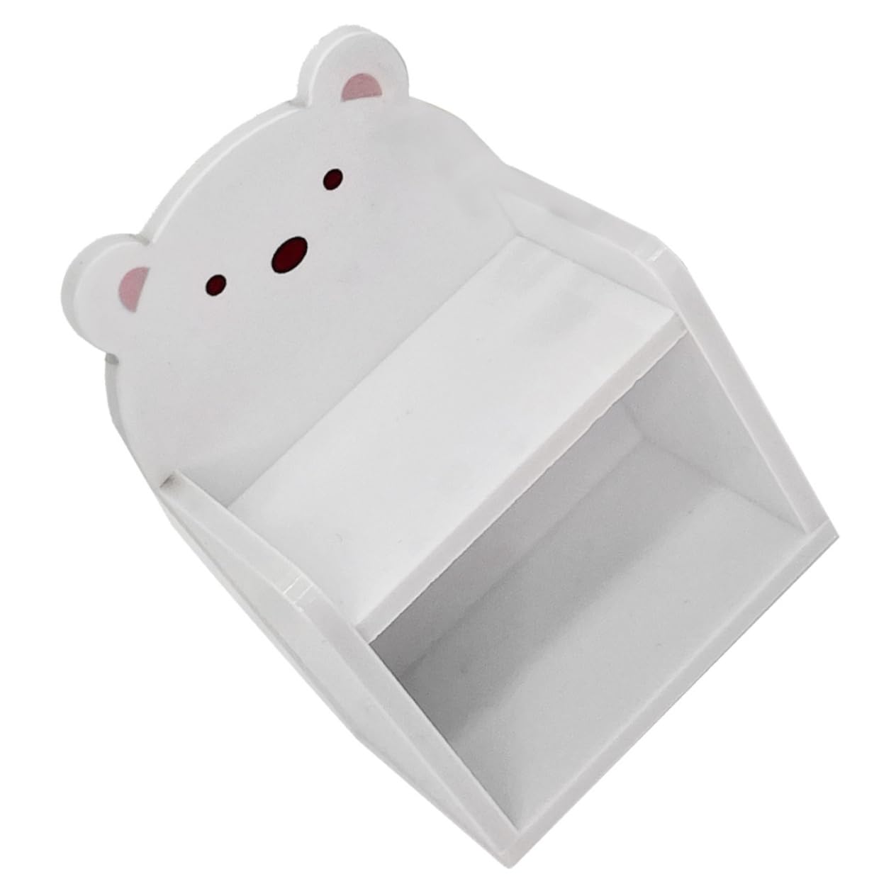 Vaguelly Doll House Bookshelf Miniature Acrylic Bookcase Bear Storage Rack for Mini Home Decor Unique Design