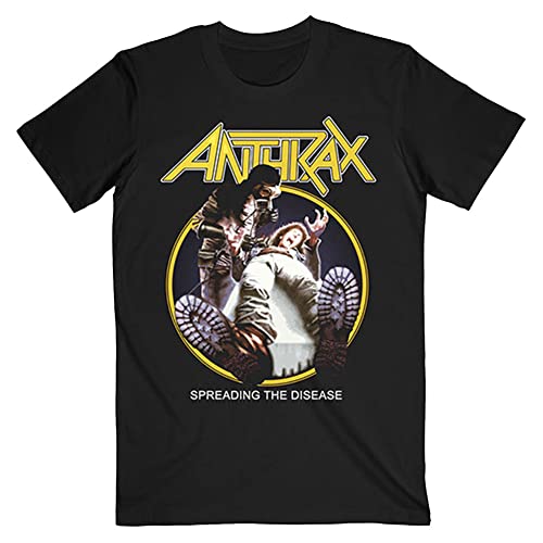 Image of Anthrax T Shirt Spreading The Disease Track List Official Mens Black S