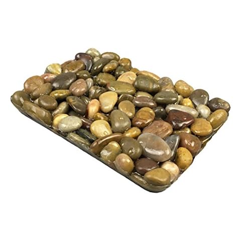 Stone Pebbles Rock Soap Dish Handmade for Shower and Bathroom, Natural Soap Holder to Keep The Soap Dry Cover