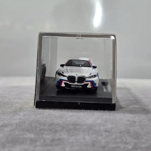 Image of CCA Diecast Car, Scale 1:64, Collectible Model, with Acrylic Display Case (BMW 3.0 CSL)
