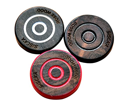 Image of SISCAA Rosewood Coin Set ( Carrom Men, Thickness- 7 mm),for 12 months and up,for 3 Years and UP