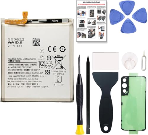 MAXSHARKS New Cellphone Replacement Battery Compatible with Galaxy S22 SM-S901U/U1/B/F EB-BS901ABY, with Toolkit & Repair Guide