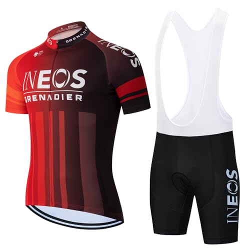 X-CQREG Maglia da ciclismo estiva per bici da uomo, abbigliamento da ciclismo per squadre, collant da bicicletta, maniche corte, maglie da uomo (02, S)
