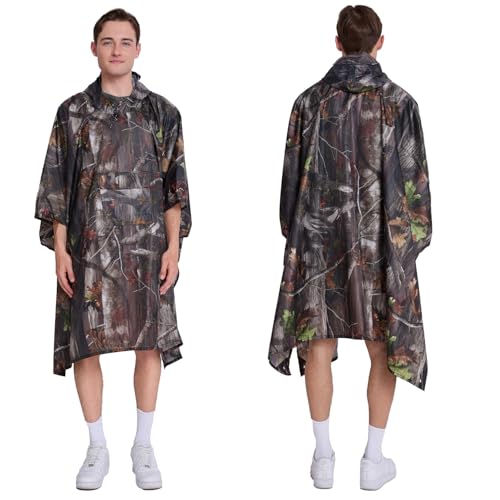 Image of Multi functional cape hooded raincoat suitable for outdoor camping and hiking, suitable for both men and women