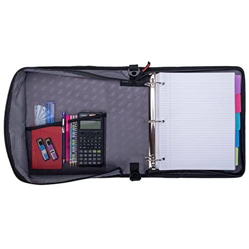 Image of Case-it Universal 2-Inch 3-Ring Zipper Binder, Holds 13 Inch Laptop, Magenta, LT-007-MAG