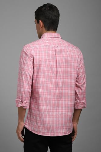 Image of Louis Philippe Men's Slim Fit Premium Cotton Easy Care, Soft Handfeel Full Sleeve Checks Casual Shirt