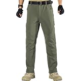 FREE SOLDIER Herren Winter wasserdichte Skihose Jagd Outdoor Hose Winddichte Thermohose Winterhose Softshellhose zum Klettern und Wandern(Armee-grün,50 Lang)