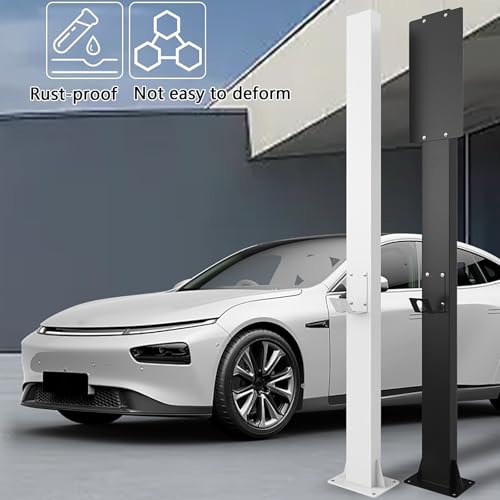 Poteau de support pour borne de recharge EV idéal pour parking extérieur
