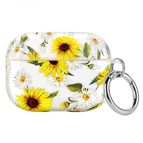 Velvet Caviar Sunflower Airpods Pro Case - Floral Protective Clear Cases Compatible With Apple Airpod Pro (Sunflower Daisy) #TOP9