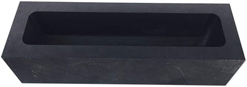 OTOOLWORLD Molde de lingote de grafito de oro y plata para fundir refinación de fundición (4.4 lbs)