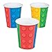 Fun Express - Block Party 9oz Cups (8pc) for Birthday - Party Supplies - Print Tableware - Print Cups - Birthday - 8 Pieces