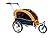 Booyah Medium Dog Stroller & Pet Bike Trailer with Suspension - Orange