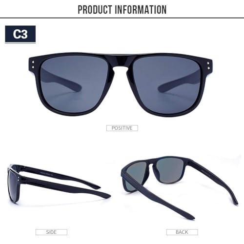 Image of Sunglasses for men Retro Driving Glasses Fashion UV400 Protection Black Retro Sun Glasses Driving Fishing