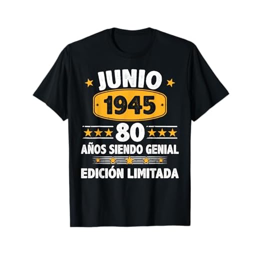 Junio 1945 80 Años Hombre Cumpleaños Regalo Junio 1945 Camiseta