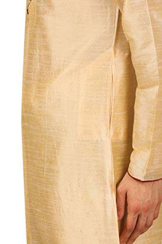 Image of Royal Kurta Men's Cotton Silk Dhoti Kurta (White)