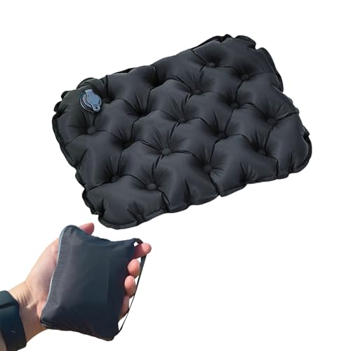 Image of Sythrix Inflatable Seat Cushion - Portable & Lightweight Seat Cushions for Hiking Camping Walking Airplane Travel Picnics Outdoors - with Matching Storage Bag
