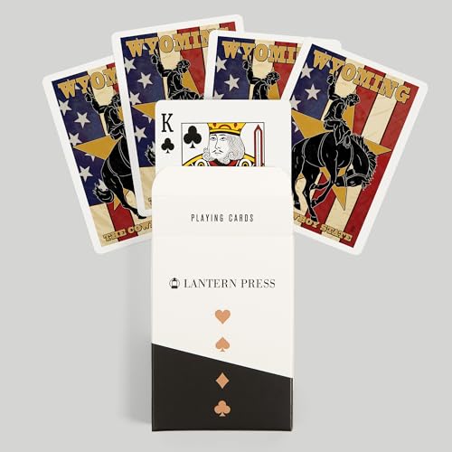 Baraja Wyoming Cowboy de 52 cartas tamaño poker miniatura 6