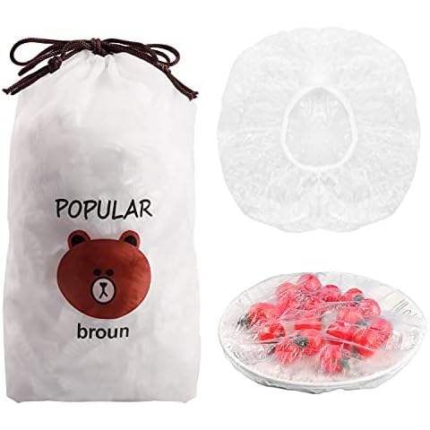 100 Pcs Fresh Keeping Bags, Cling Film Bag Plastic Food Storage Covers Bags Plastic Food Storage Covers for Fruit Preservation and Food Storage Cover