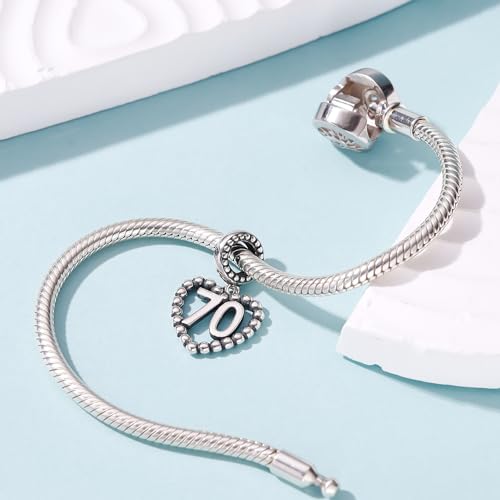 Image of 925 Sterling Silver Number Charm fits Pandora, Gift for Women