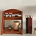UPQRSG Wood Desk Organizer, Retro Aesthetic Office Storage Rack Home Decor Organizer, Wood Display Shelf 2 Layer for Books Plants Cosmetics Folders Stationary