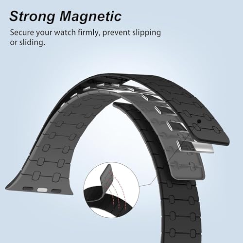 Image of Velour Silicone Watch Strap Compatible with Apple Watch 41mm, 40mm & 38mm, for iWatch Series SE, SE2,10 9, 8, 7, 6, 5, 4, 3 -Sport Loop for Men & Women(Watch Not Included)