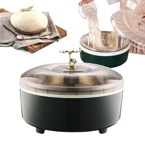 Máquina de fermentación de masa de 5 l, para pan, con control de temperatura ajustable (28-65 °C) y temporizador (24 h), para hacer pan, yogur y jabón artesanal de natto,Green