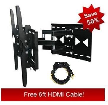 Mount-It! Samsung UN55B8500 LED HDTV Compatible Dual-Arm Swivel Wall MountFREE HDMI Cable