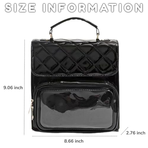 Cute Ita Bag Small Quilted Backpack Multi-Purpose Messenger Shoulder Tote Purse Kawaii Anime Pin Display Bag for Cosplay3