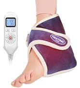 AOBOCO 1 Pack Ankle Heating Pad for Pain Relief - Foot Ankle Wrap for Planters Fasciitis/Achilles...