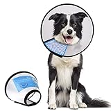 Supet Halsband für Haustiere Schutzhalsband Kegelhalsbänder aus Kunststoff Spezialschutz für Katzen kleine Hunde XL(Halsumfang: 34-48 cm)