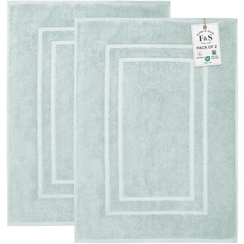 Feather & Stitch 2 Piece Towel Like Bath Mats (30x21