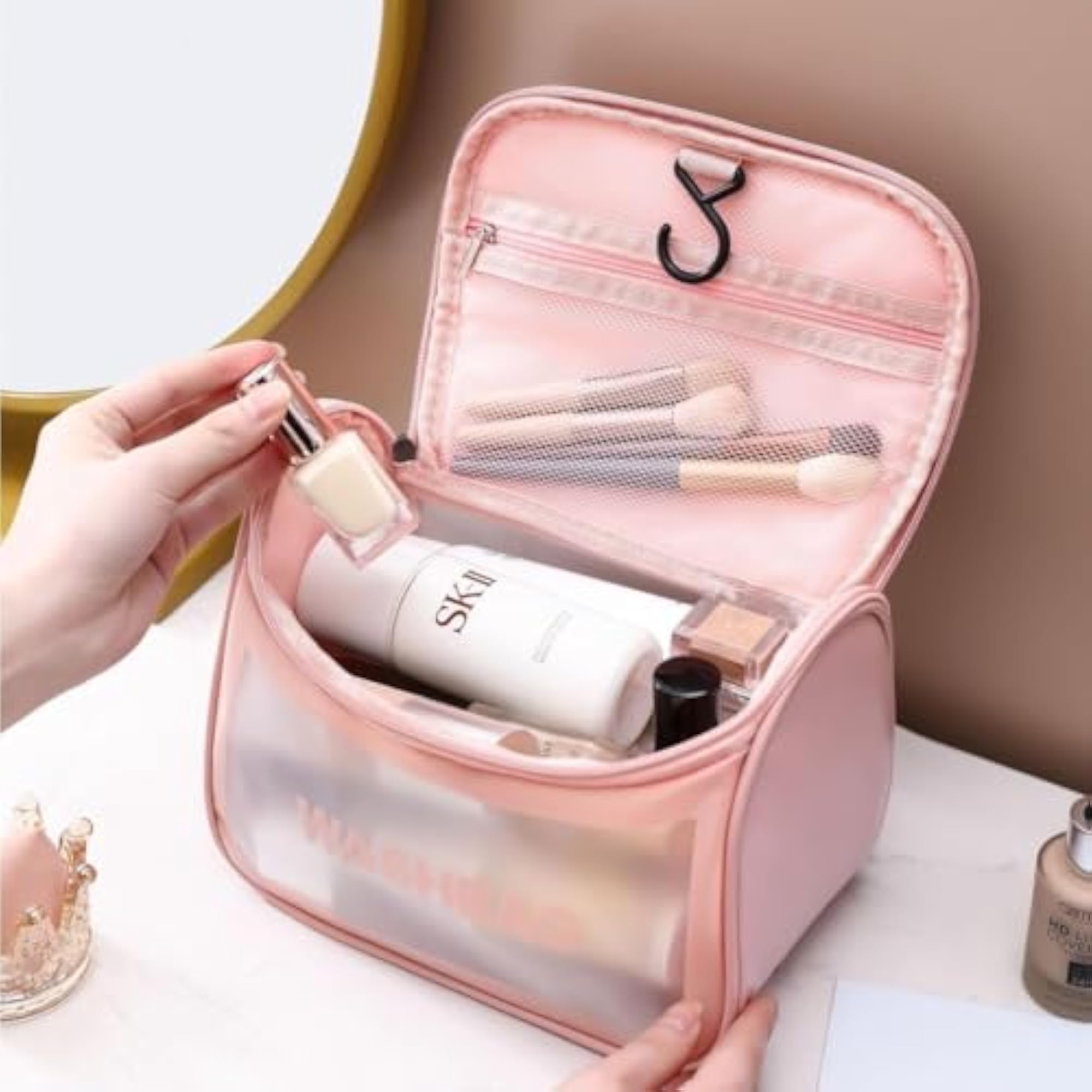Hanging Clear Toiletry Carry Pouch for Travel