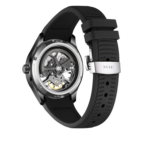 Image of ALIX AL2924 Automatic Mechanical Wrist Skeleton Stainless Steel Band Waterproof Luminous Analog Watches