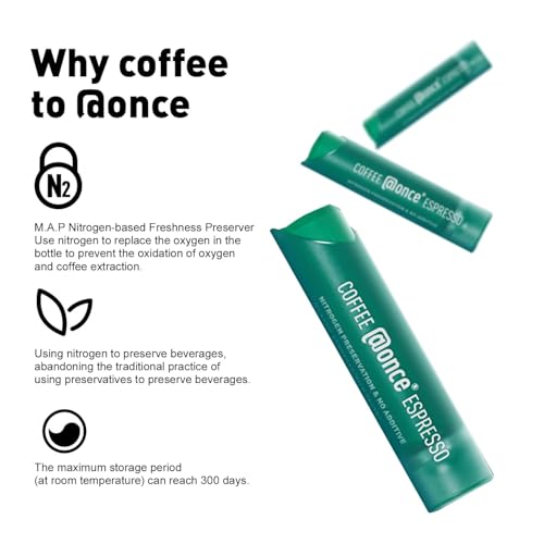 COFFEE @ONCE Cold Brew Coffee Concentrate, Perfect for Instant ice Coffee, instant latte espresso, Lipstick Sized, Travel Friendly, New Year's present, 6 Tubes