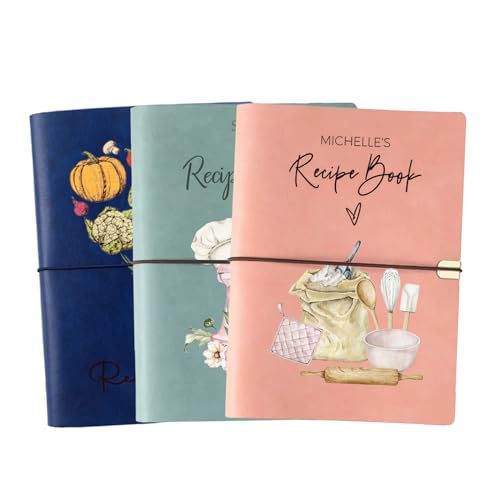 Personalized Color Printed Recipe Book, Customized Color Printed Lettering, Mother's Day | Birthday | Christmas | Thanksgiving | Family Gatherings As Gifts For Mothers, Family, And Friends (Green)