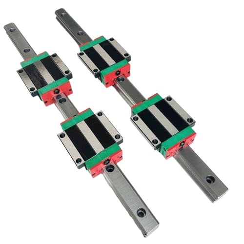 Linear Rail, Linear Sliding Gide 2pcs Linear Guide Rail HGR15-600 650 700 750mm with 4pcs Linear Carriage HGW15CA CNC Parts(650mm)