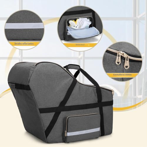 Miniatura 2 de Teamoy Bolsa De Viaje Para Asiento De Coche Infantil, Bolsa Para Asiento De Coche, Bolsa De Asiento De Coche Compatible Con Todos Los Asientos Y Bases De Coche Nuna Pipa, Fundas De Transporte De