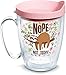 Tervis 1303155 Sloth Nope Not Today Insulated Tumbler with Wrap and Pink Lid, 16 oz Mug - Tritan, Clear