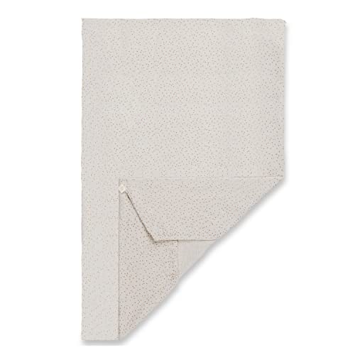 hauck Baby Spannbettlaken 60x120 cm für Reisebettmatratzen, Baby Matratzenbezug Baumwolle Musselin, 60° C Maschinenwäsche, Babybettlaken mit Gummizug (Beige Dots)