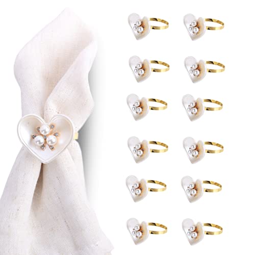 Heart Pearls Napkin Rings Set Of 12 #TOP25