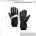 Machify Touchscreen Winter Ski Gloves, Windproof Warm Gloves for Men Women, Waterproof, Black & White, Thickened Fleece Lined
