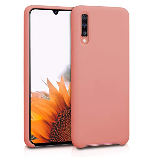 kwmobile Funda Compatible con Samsung Galaxy A70 - Carcasa de TPU para móvil - Cover Trasero en Coral Mate